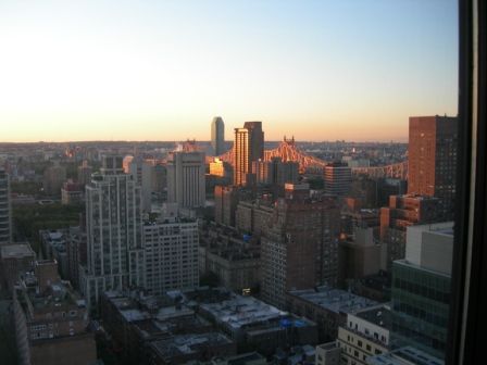 Utsikt från boendet på Manhattan Upper East (30 våningar upp)