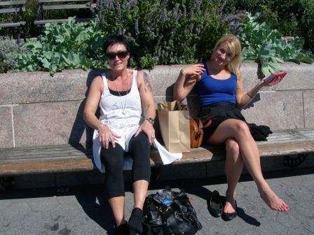Anna-Lena & Jenny i Battery Park